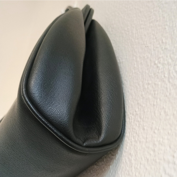 Vintage 1950s Theodor California Black Faux Leather Handle Handbag Purse - Picture 6 of 12